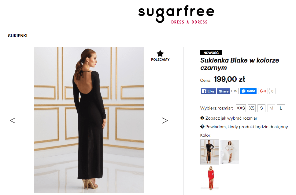 Sukienka Sugarfree Sary Boruc za 199 złotych