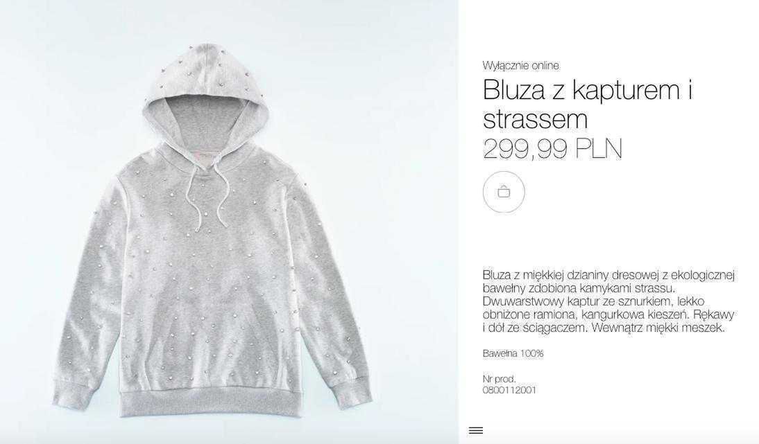 Giambattista Valli dla H&M – szara bluza