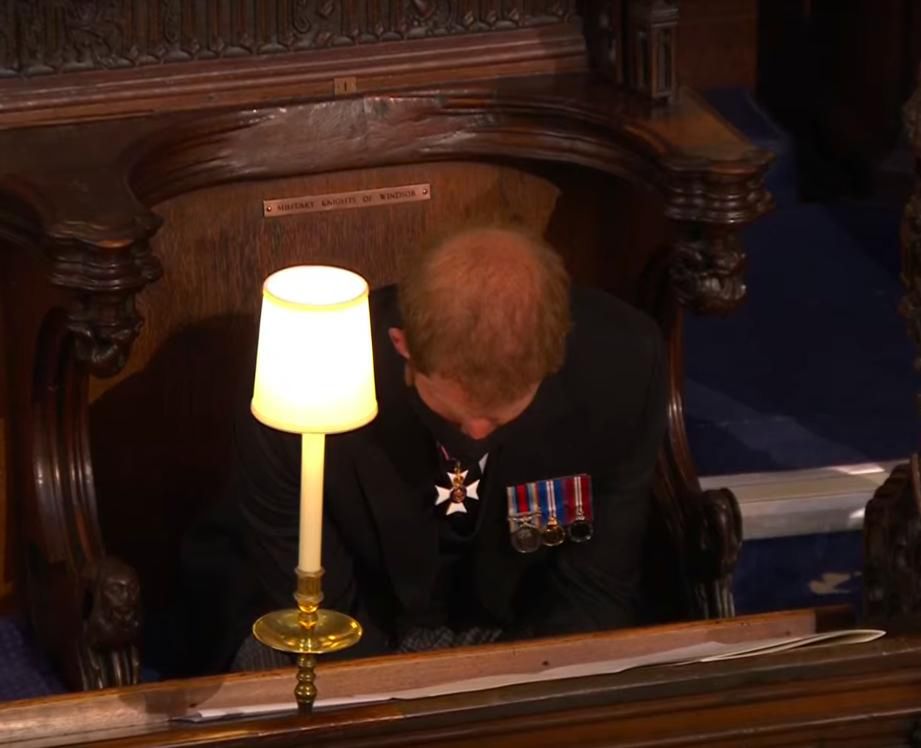 Książę Harry na pogrzebie księcia Filipa