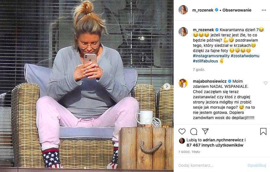 Małgorzata Rozenek podczas kwarantanny