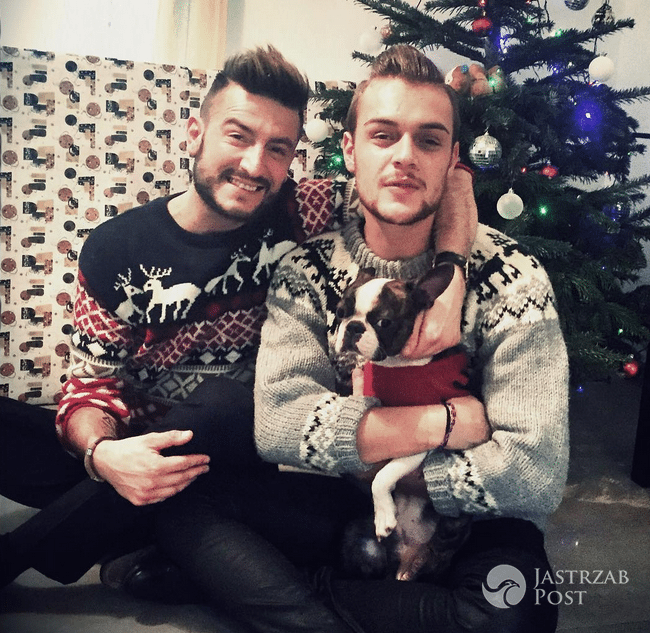 Michał Kwiatkowski z narzeczonym - święta 2016, zdjęcia