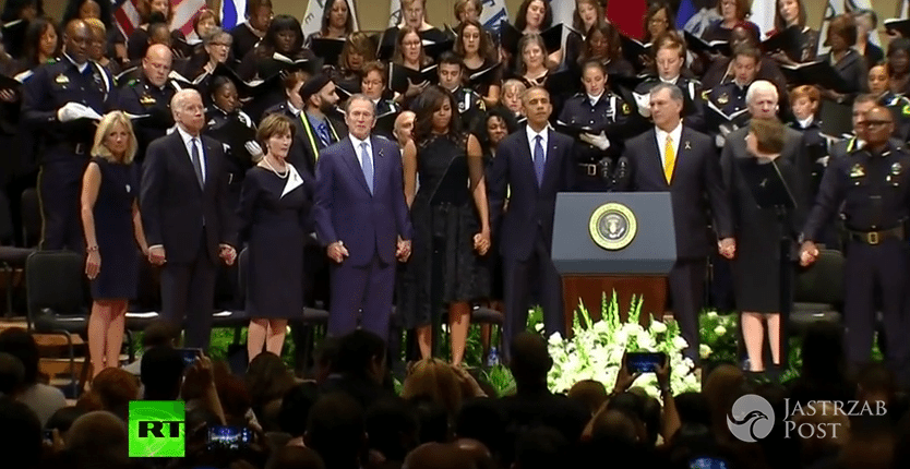 Pijany George W. Bush na pogrzebie
