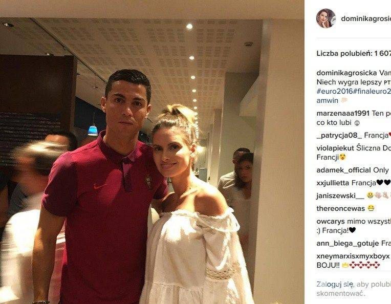 Dominika Grosicka z Cristiano Ronaldo