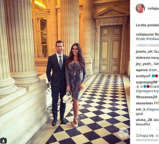 Randka Grzegorza Krychowiaka i Celii Jaunat