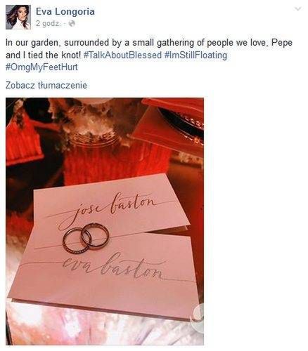 Eva Longoria wyszła za mąż