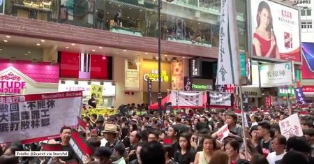 Protesty w Hongkongu nie ustają, pomimo zawieszenia prac nad ustawą pozwalającą na ekstradycję do Chin