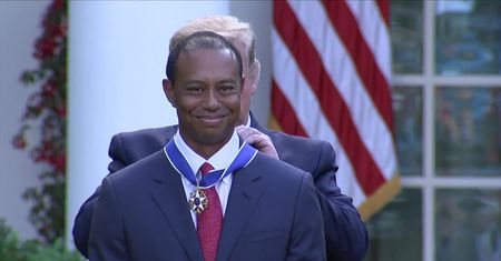 Tiger Woods nagrodzony przez Donalda Trumpa. Golfista otrzymał Prezydencki Medal Wolności