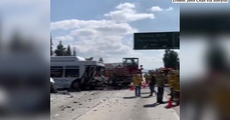 40 osób rannych w wypadku autokaru w Los Angeles