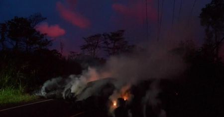Trwa erupcja wulkanu Kilauea na Hawajach. Zagrożona jest elektrownia geotermalna