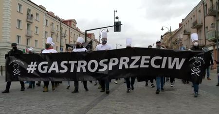 “Ostatnia wieczerza”. Protest protest branży gastronomicznej w Białymstoku