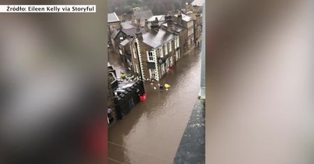 Orkan Ciara spustoszył ulice Yorkshire. Z powodu powodzi nieprzejezdne nawet największe ulice