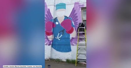 Artysta z Denver stworzył mural ku chwale pracowników służby zdrowia