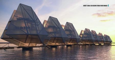 Architekci zaprojektowali pływające domy, które poruszają się wraz z przypływami i odpływami
