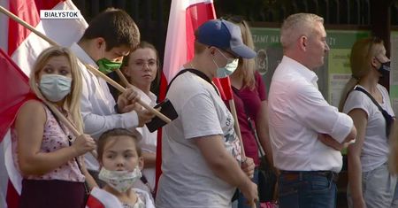Manifestacje solidarnościowe z Białorusią w kilku miastach Polski