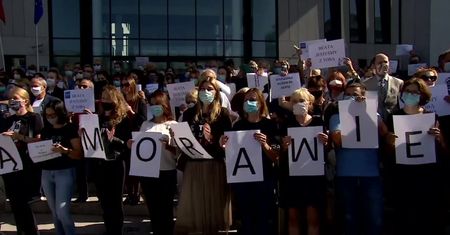Wiec poparcia dla sędzi B. Morawiec, którą prokuratura oskarża o korupcję