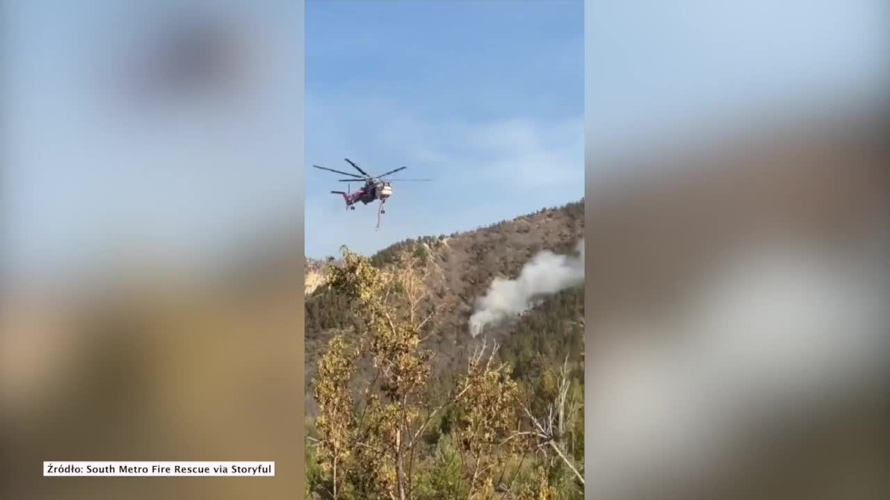 Strażacy walczą z pożarami lasów w Kolorado. W akcji biorą udział specjalistyczne helikoptery