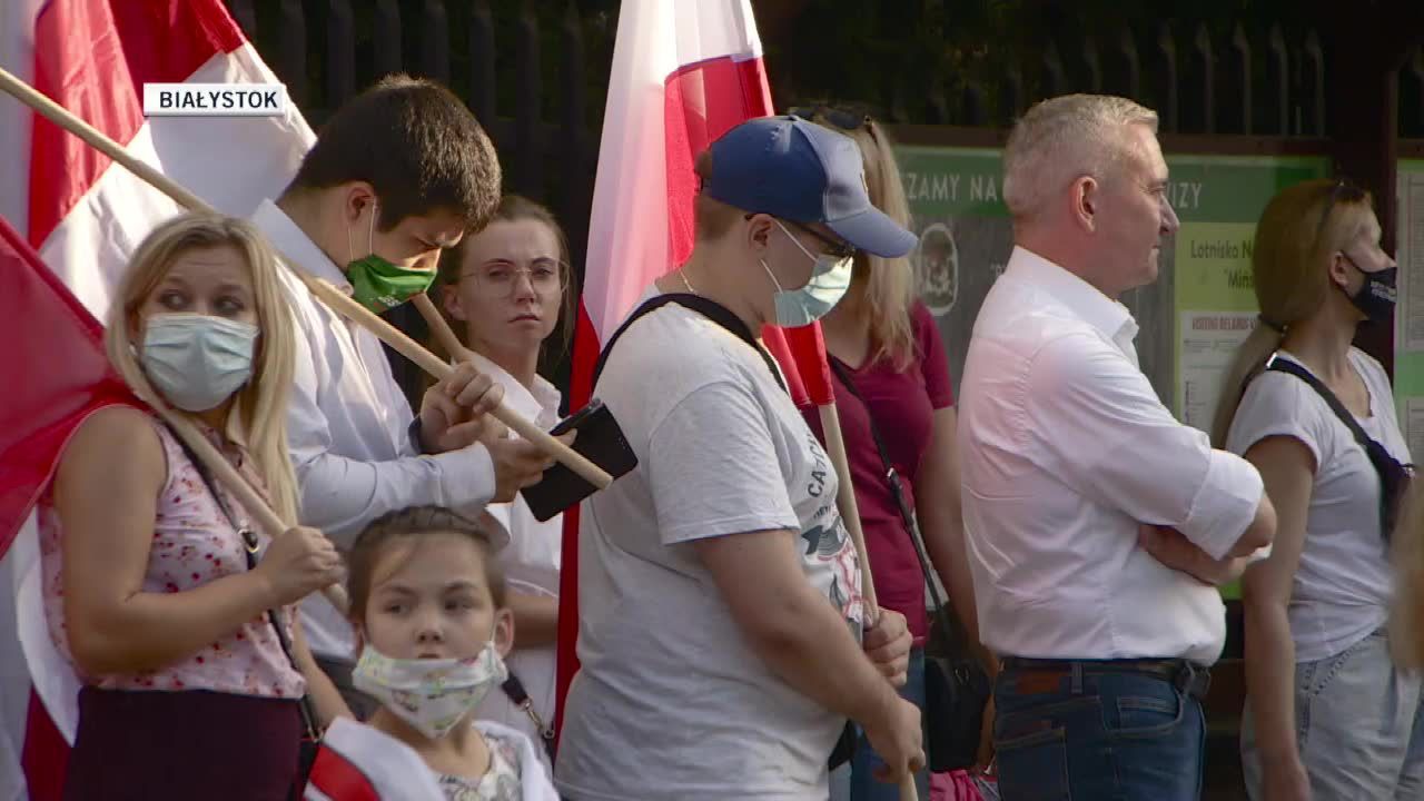 Manifestacje solidarnościowe z Białorusią w kilku miastach Polski