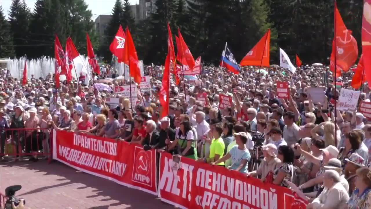 Protesty w Rosji przeciwko podniesieniu wieku emerytalnego. W 2034 r. kobiety miałyby pracować do 63 roku życia