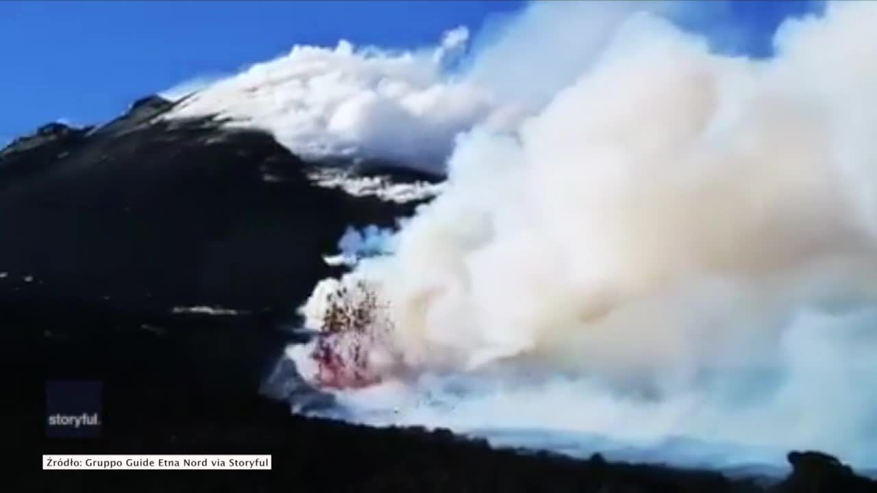 Etna wciąż aktywna. Lawa wydobywa się z dwóch pęknięć w wulkanie