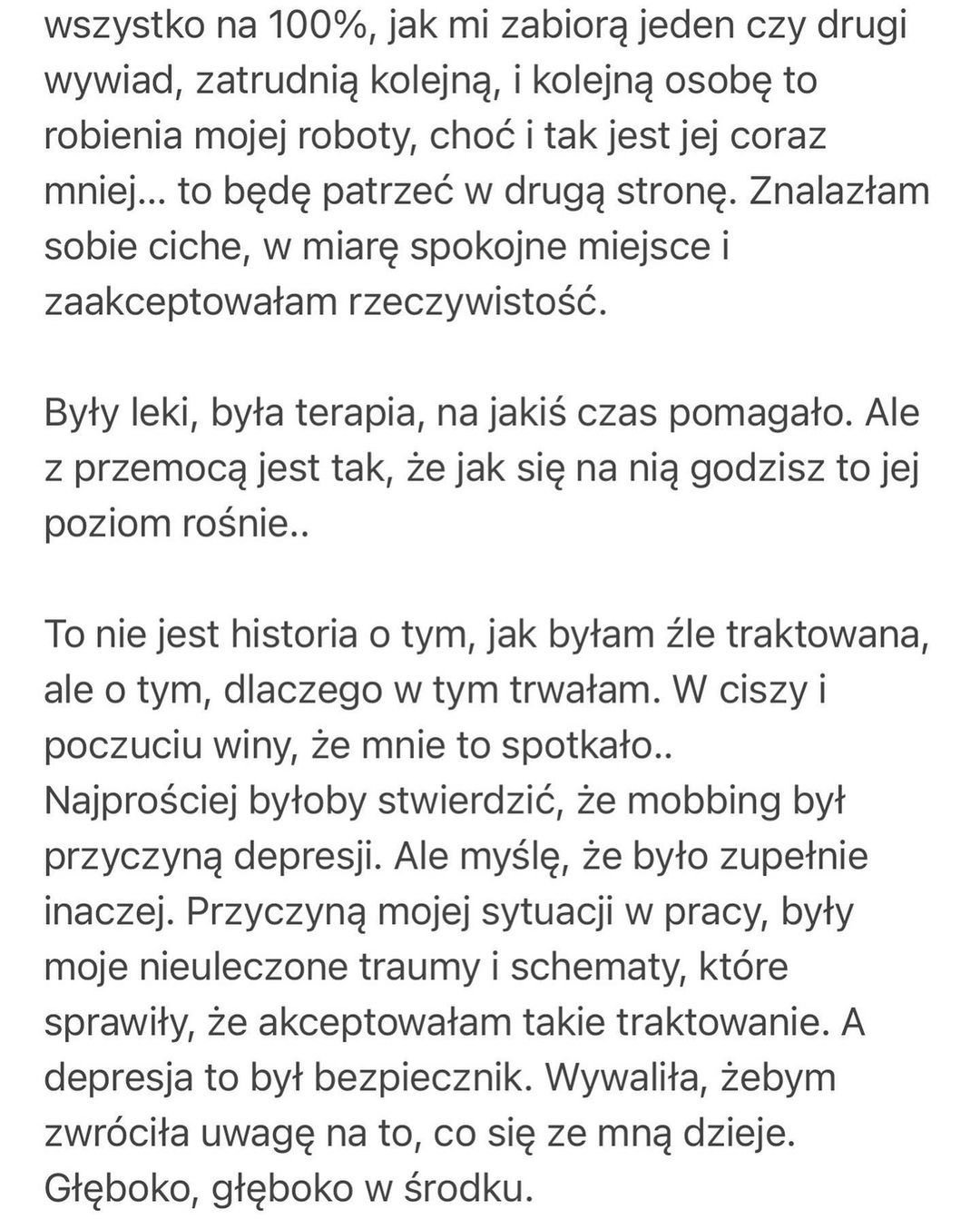 Anna Wendzikowska o mobbingu