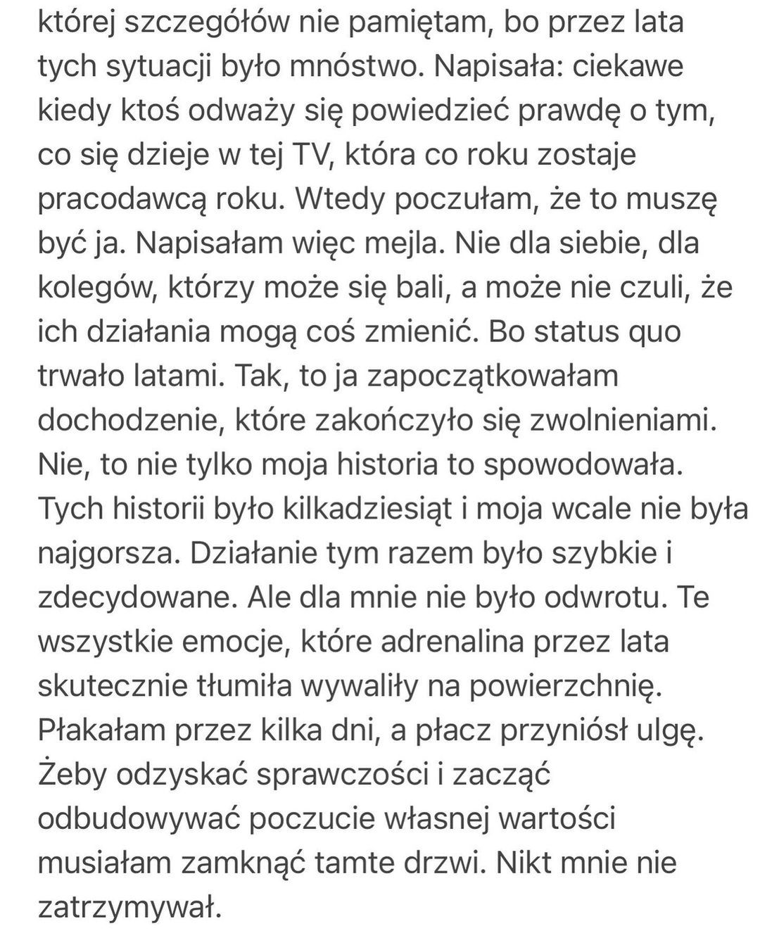Anna Wendzikowska o mobbingu