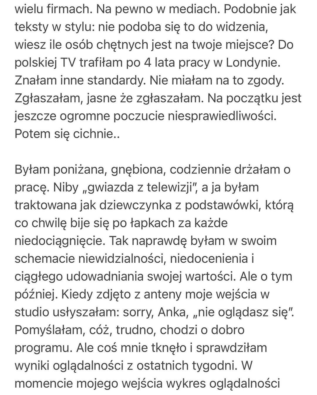 Anna Wendzikowska o mobbingu
