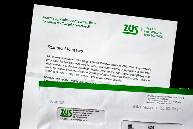 List z ZUS trafił do ok. 18 mln Polaków 