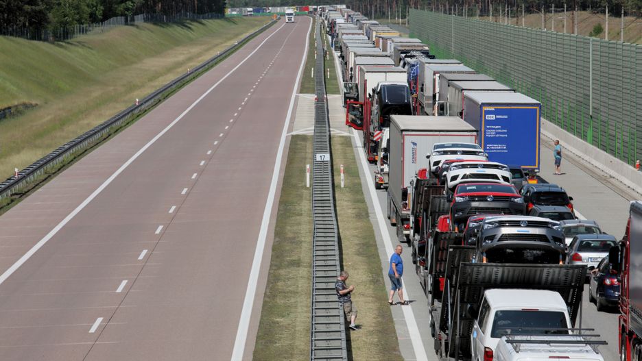 Korek na A2 sięgał prawie 40 km