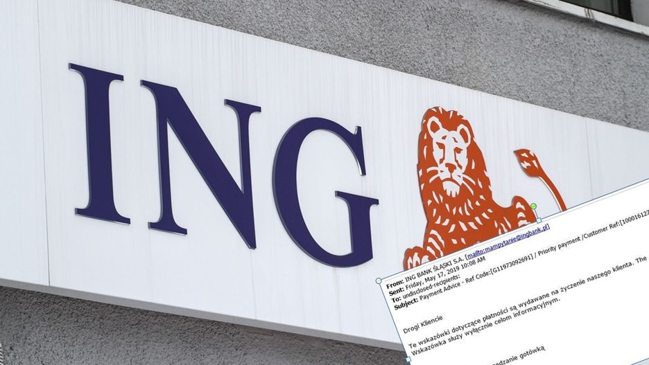 ING ostrzega przed fałszywymi mailami