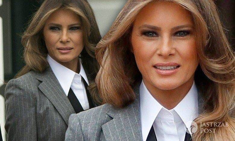 Melania Trump w garniturze Ralph Lauren