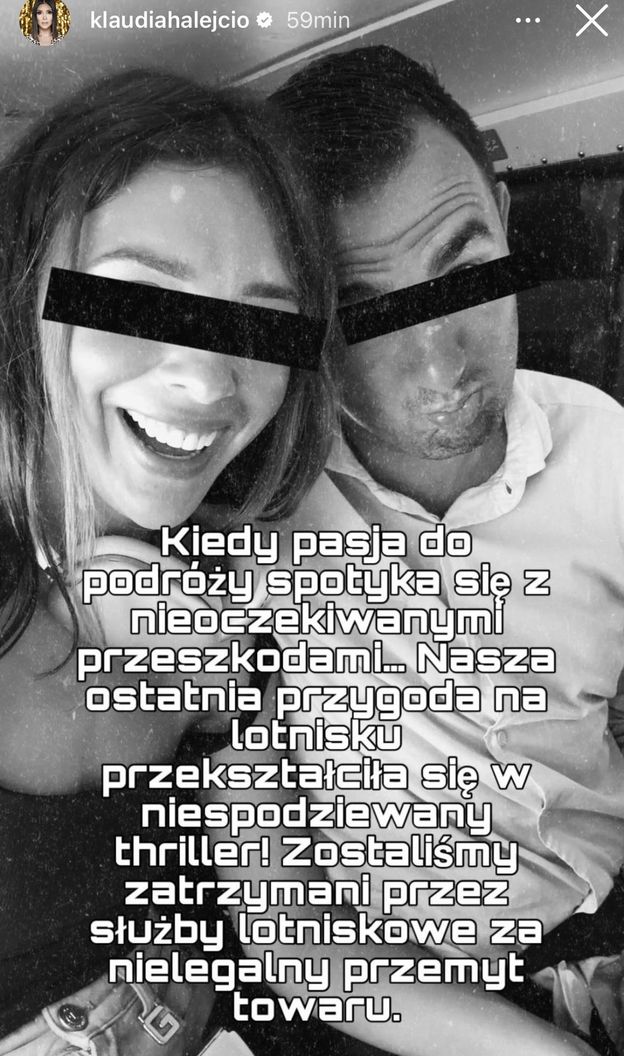 Lotniskowy dramat Klaudii Halejcio i jej narzeczonego: "Zostaliśmy zatrzymani za NIELEGALNY PRZEMYT"