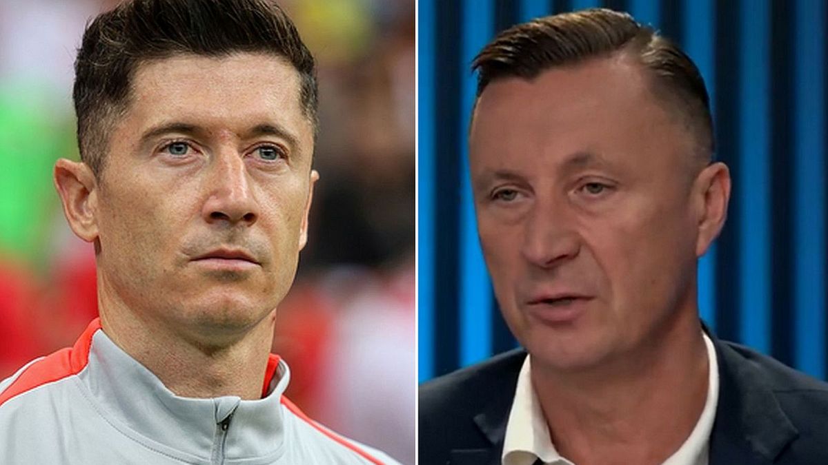 WP SportoweFakty / Mateusz Czarnecki/ X/Polsat Sport / Na zdjęciu: Robert Lewandowski (L)/ Tomasz Hajto