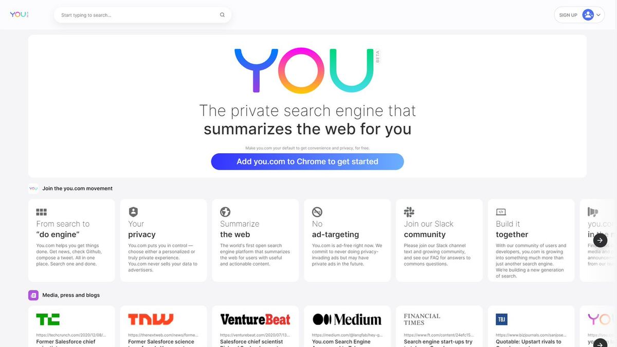 Silnik wyszukiwania treści You.com