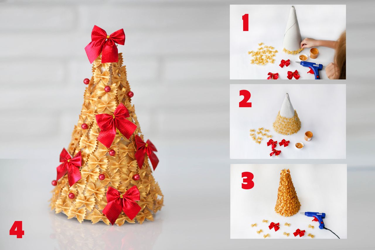 Jak zrobić choinkę z makaronu krok po kroku?