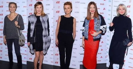 Gwiazdy na premierze spektaklu ,,Pozytywni": Małgorzata Domagalik, Weronika Książkiewicz, Katarzyna Zielińska