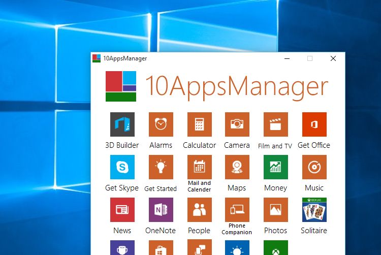 10AppsManager pomoże usunąć aplikacje wbudowane w Windows 10