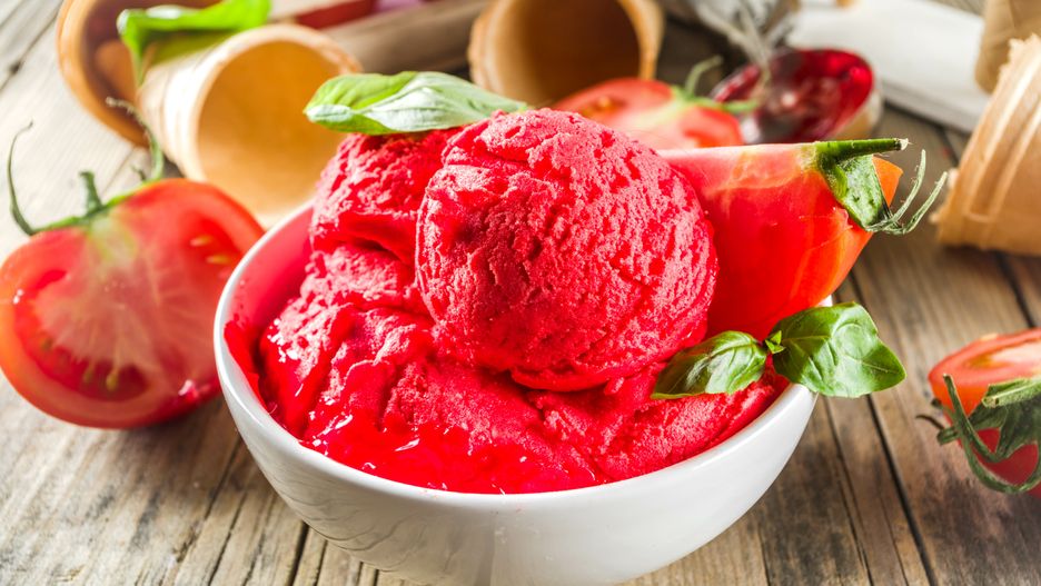 Lody z pomidorów