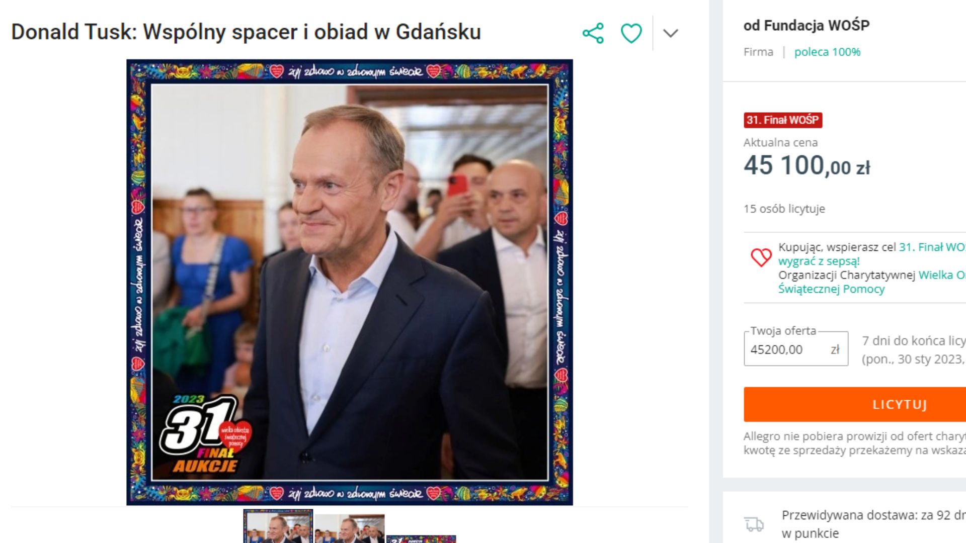 Obiad z Donaldem Tuskiem