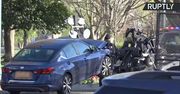 Staranował barykadę Kapitolu i potrącił dwóch policjantów.