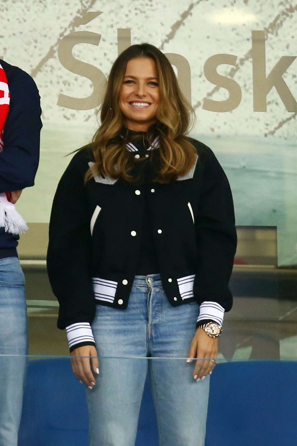 Mecz Polska-Portugalia: Anna Lewandowska w dżinsach