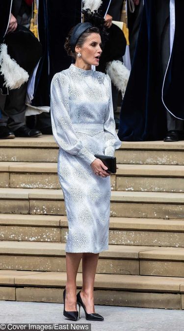 Queen Elizabeth II and other members of the British Royal Family attend a service for the Most Noble Order of the Garter at St. Georges Chapel in Windsor Castle. The Kings of Spain and The Netherlands were also in attendance and are installed as Supernumary Knights of the Garter.  Featuring: Queen Letizia of Spain Where: Windsor, United Kingdom When: 17 Jun 2019 Credit: John Rainford/Cover Images