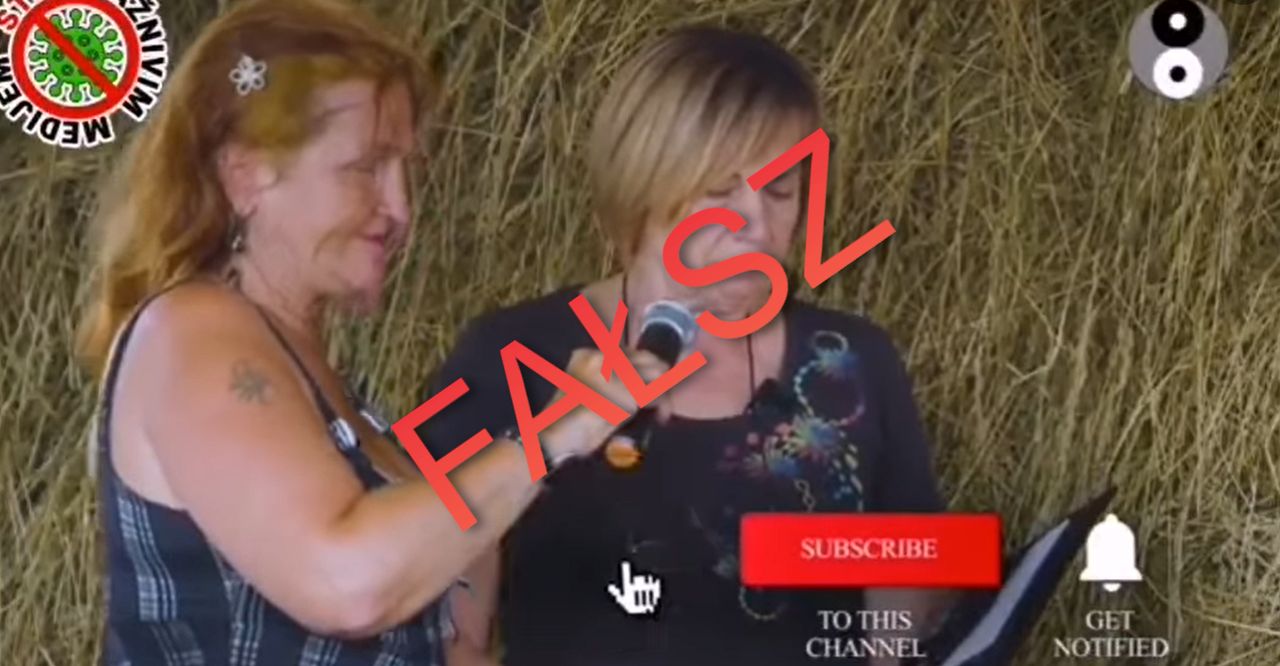 screen z wideo rozpowszechniającego fake news