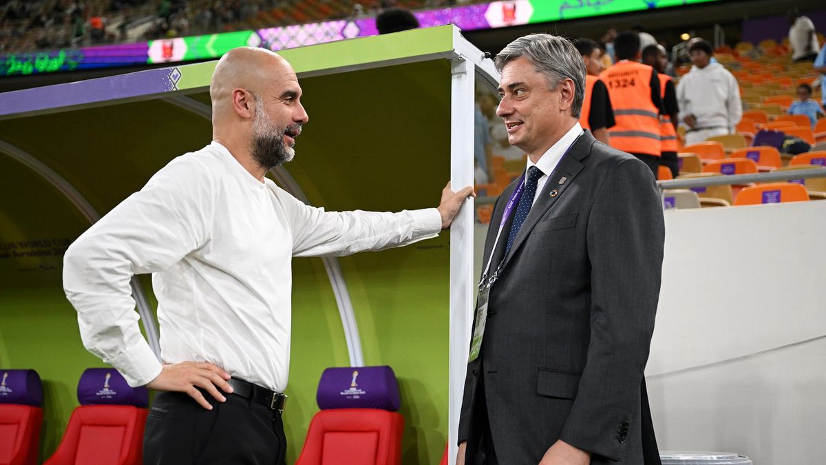 Getty Images / Tullio Puglia - FIFA / Na zdjęciu: Pep Guardiola i Maciej Skorża