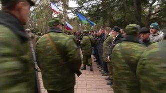 Wojskowa ceremonia utworzenia sił obrony Krymu