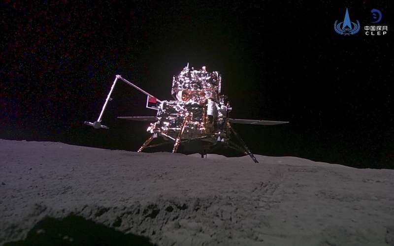 The Chang'e-6 space probe landed on the far side of the Moon, which is not visible from Earth.