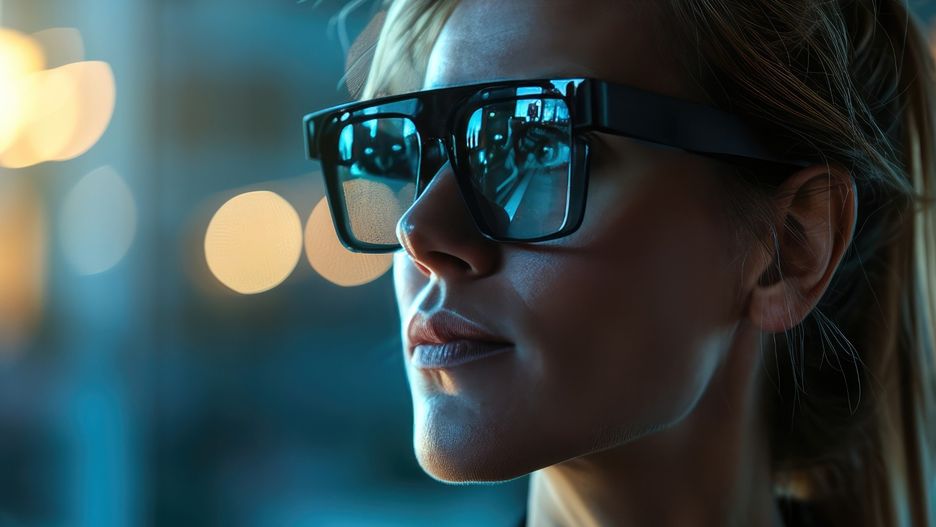 Woman Psychologist In Smart Glasses