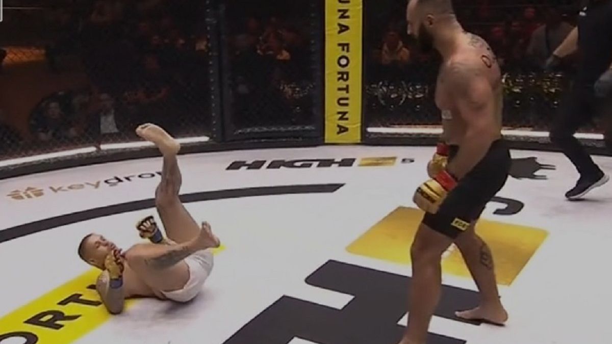 Dawid Załęcki wygrywa z Vaso Bakaceviciem