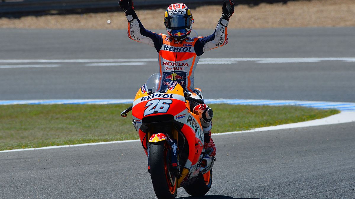 Dani Pedrosa po wygranej w Jerez