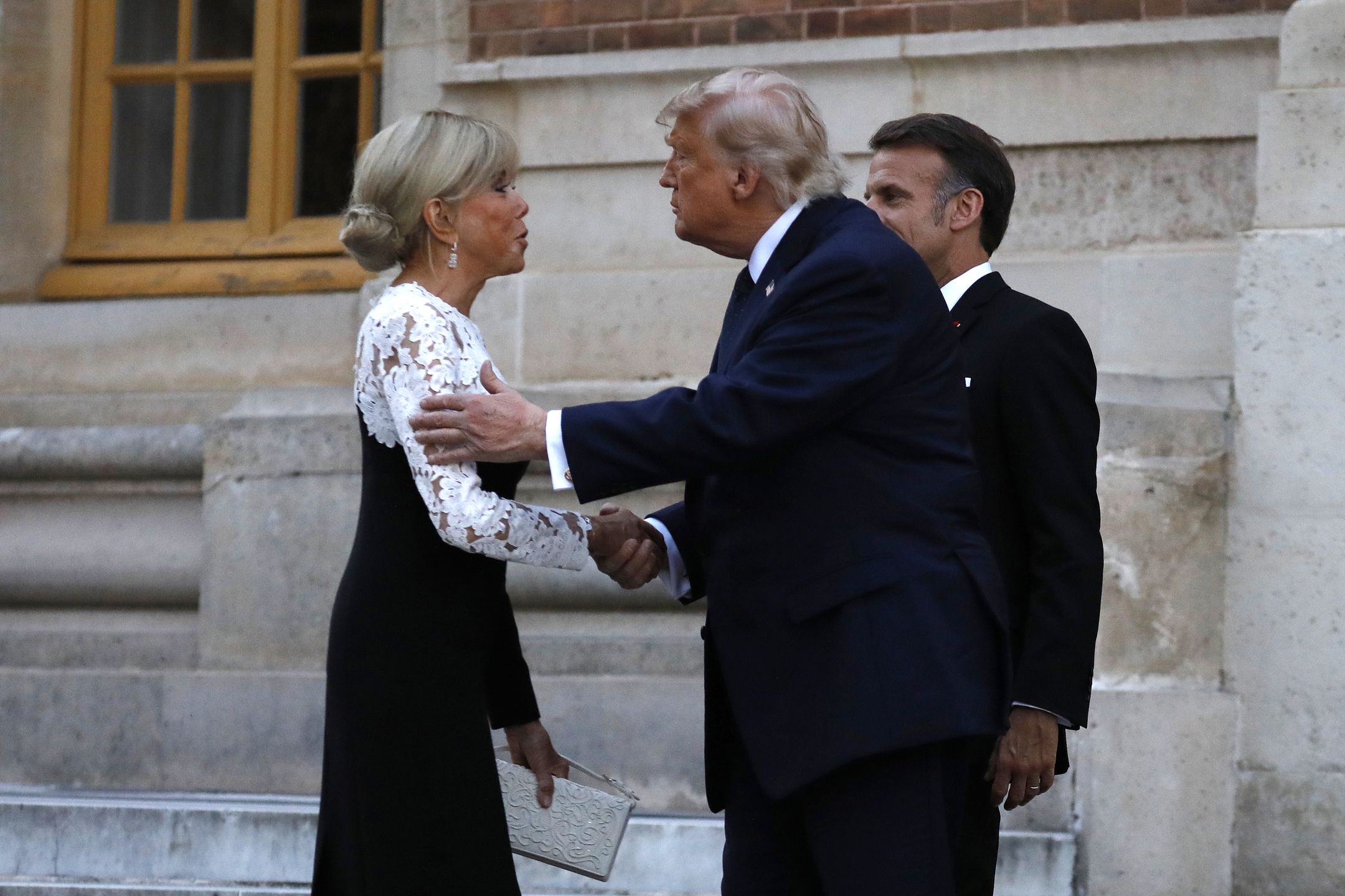 Emmanuel i Brigitte Macron, Donald Trump