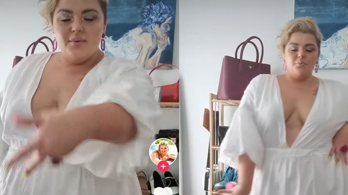 Jedna z TikTokerek tak ubrała się na wesele.